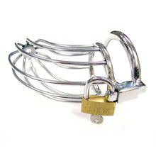 Load image into Gallery viewer, Rouge Stainless Steel Chasity Cock Cage With Padlock
