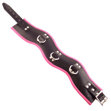 Load image into Gallery viewer, Rouge Garments Black And Pink Padded BDSM Posture Collar
