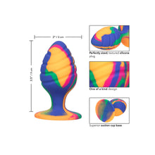 Load image into Gallery viewer, Cheeky Large Swirl Tie Dye Butt Plug