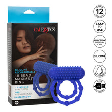 Load image into Gallery viewer, 10 Bead Maximus Rechargeable Cock Ring