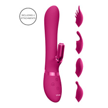 Load image into Gallery viewer, Vive Chou Double Action Interchangeable Rabbit Vibrator Pink