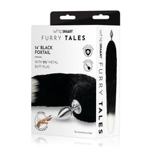 Load image into Gallery viewer, Furry Tales Black Foxtail Butt Plug