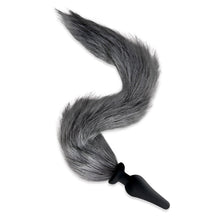 Load image into Gallery viewer, Furry Tales Grey Foxtail Butt Plug