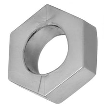 Load image into Gallery viewer, Silver Hex Heavy Duty Cock Ring and Ball Stretcher