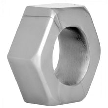Load image into Gallery viewer, Silver Hex Heavy Duty Cock Ring and Ball Stretcher