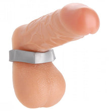 Load image into Gallery viewer, Silver Hex Heavy Duty Cock Ring and Ball Stretcher
