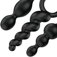 Load image into Gallery viewer, Satisfyer Booty Call Set Of 3 Black Anal Plugs
