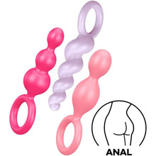 Load image into Gallery viewer, Satisfyer Booty Call Set Of 3 Multicolour Anal Plugs
