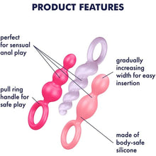 Load image into Gallery viewer, Satisfyer Booty Call Set Of 3 Multicolour Anal Plugs
