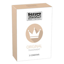 Load image into Gallery viewer, Secura Kondome Original Transparent x3 Condoms
