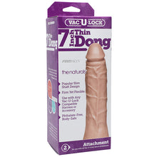 Load image into Gallery viewer, VacULock Thin 7 Inch Natural Dong Attachment
