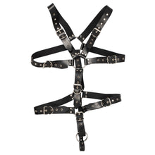 Load image into Gallery viewer, Mens Leather Adjustable Harness With Cock Ring
