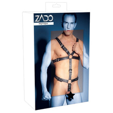 Load image into Gallery viewer, Mens Leather Adjustable Harness With Cock Ring

