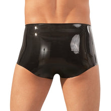 Load image into Gallery viewer, Latex Boxers With Penis Sleeve Black
