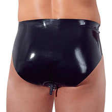 Load image into Gallery viewer, Latex Briefs with Anal Plug
