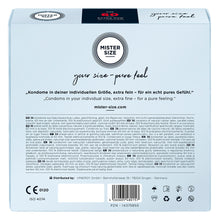 Load image into Gallery viewer, Mister Size 60mm Your Size Pure Feel Condoms 36 Pack
