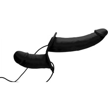 Load image into Gallery viewer, Power Pegger Silicone Vibrating Double Dildo With Harness
