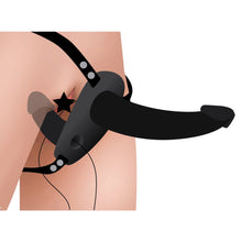 Load image into Gallery viewer, Power Pegger Silicone Vibrating Double Dildo With Harness
