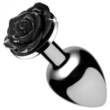 Load image into Gallery viewer, Booty Sparks Black Rose Anal Plug Large
