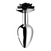 Load image into Gallery viewer, Booty Sparks Black Rose Anal Plug Large
