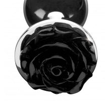 Load image into Gallery viewer, Booty Sparks Black Rose Anal Plug Large
