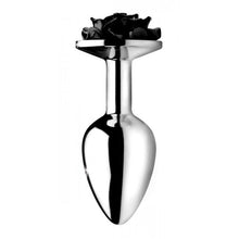 Load image into Gallery viewer, Booty Sparks Black Rose Anal Plug Medium
