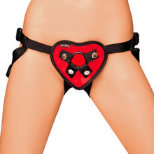 Load image into Gallery viewer, Lux Fetish Red Heart Strap On Harness
