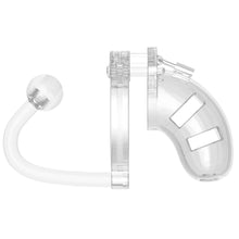 Load image into Gallery viewer, Man Cage 10  Male 3.5 Inch Clear Chastity Cage With Anal Plug
