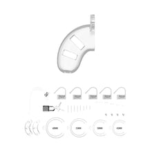 Load image into Gallery viewer, Man Cage 10  Male 3.5 Inch Clear Chastity Cage With Anal Plug

