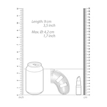 Load image into Gallery viewer, Man Cage 10  Male 3.5 Inch Clear Chastity Cage With Anal Plug

