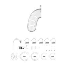 Load image into Gallery viewer, Man Cage 11  Male 4.5 Inch Clear Chastity Cage With Anal Plug
