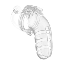 Load image into Gallery viewer, Man Cage 12  Male 5.5 Inch Clear Chastity Cage With Anal Plug
