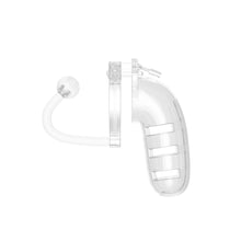 Load image into Gallery viewer, Man Cage 12  Male 5.5 Inch Clear Chastity Cage With Anal Plug
