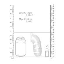 Load image into Gallery viewer, Man Cage 12  Male 5.5 Inch Clear Chastity Cage With Anal Plug
