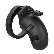 Load image into Gallery viewer, Man Cage 20 Male 3.5 Inch Black Silicone Chastity Cage
