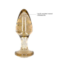 Load image into Gallery viewer, Ouch Golden Glitter Acrylic Butt Plug Set
