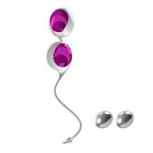Load image into Gallery viewer, Ovo L1 Silicone Love Balls Waterproof White And Light Violet
