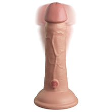Load image into Gallery viewer, King Cock Elite 6 Inch Dual Density Vibrating Cock Flesh Pink
