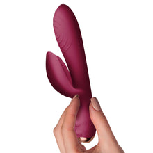 Load image into Gallery viewer, Rocks Off Everygirl Burgundy Rechargeable Rabbit Vibrator
