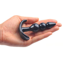 Load image into Gallery viewer, Small Black Beaded Anal Plug
