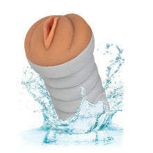 Load image into Gallery viewer, Gripper Ribbed Tight Pussy Brown Masturbator
