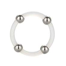 Load image into Gallery viewer, Steel Beaded Silicone Ring Large
