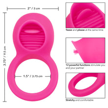 Load image into Gallery viewer, Rechargeable Teasing Tongue Enhancer Cock Ring

