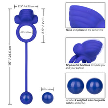 Load image into Gallery viewer, Rechargeable Dual Rockin Rim Enhancer Cock Ring
