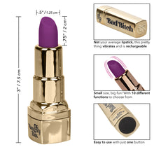 Load image into Gallery viewer, Naughty Bits Bad Bitch Rechargeable Lipstick Vibrator
