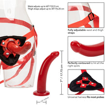 Load image into Gallery viewer, Sophias Red Rider Strap On Dildo
