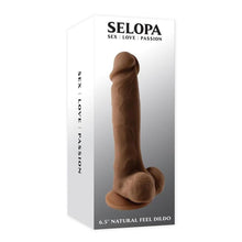 Load image into Gallery viewer, Selopa 6.5 Inch Natural Feel Dildo Flesh Brown
