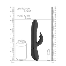 Load image into Gallery viewer, Vive Amoris Black Rabbit Vibrator With Stimulating Beads

