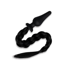 Load image into Gallery viewer, Furry Tales Black Pony Play Butt Plug
