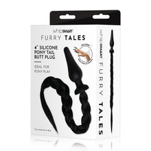 Load image into Gallery viewer, Furry Tales Black Pony Play Butt Plug
